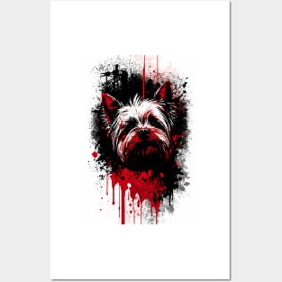 Yorkshire Terrier Ink Painting Posters and Art